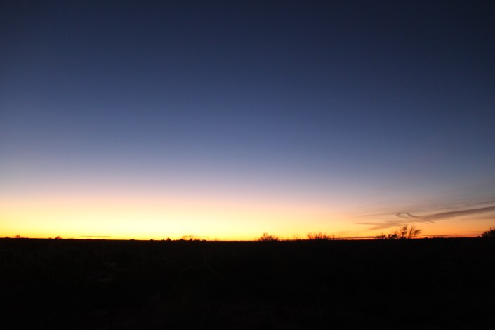 Sun beginning to appear