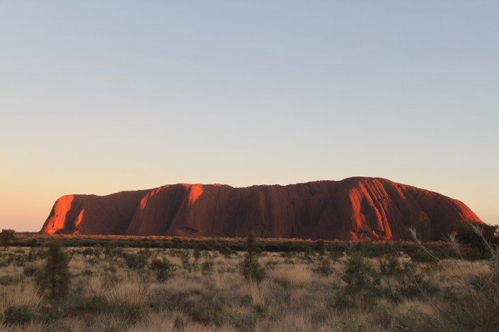 Uluru as the sun wakes up some more
