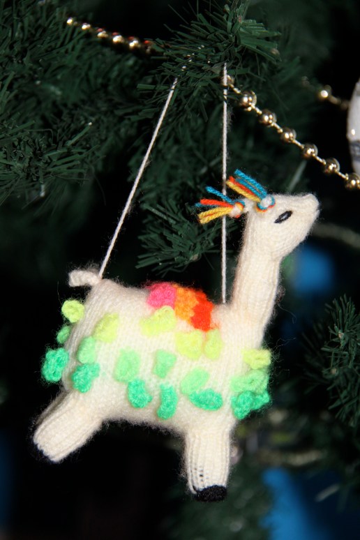 A knitted llama from Taquile Island on Lake Titicaca in Peru