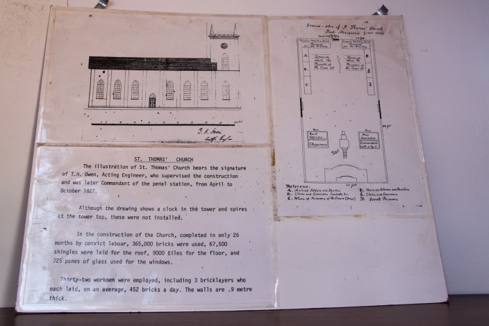 Historical documents: layout of church