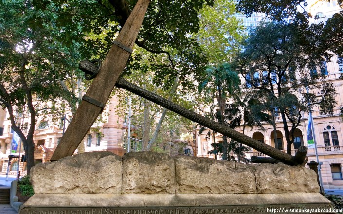 The original anchor of the ship that sailed into Sydney Cove back in 1788.
