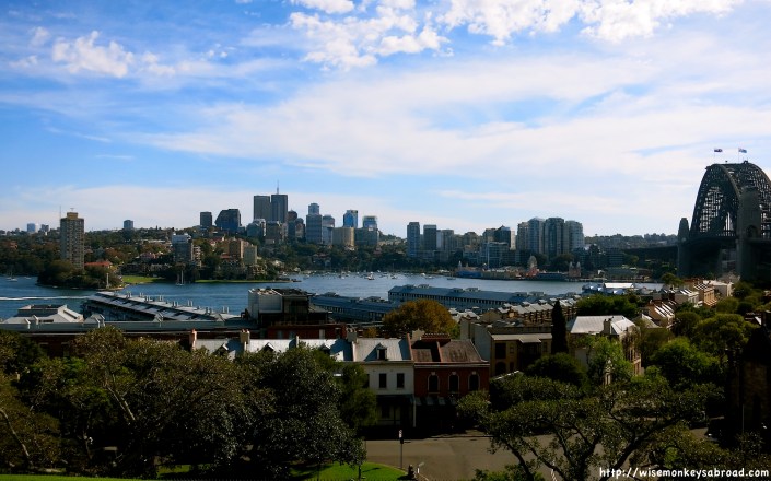 View from Observatory Hill towards Walsh Bay Wharves