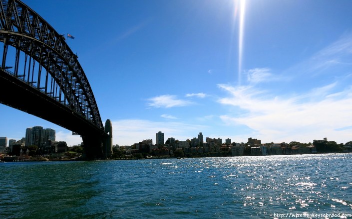 Walking underneath the Harbour Bridge